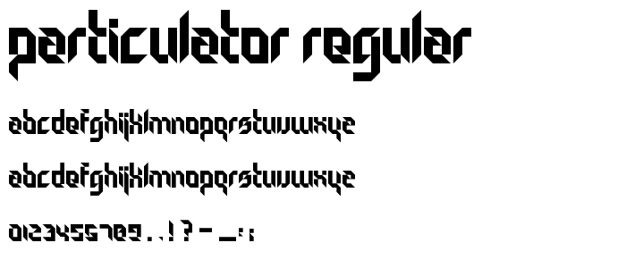 Particulator Regular font